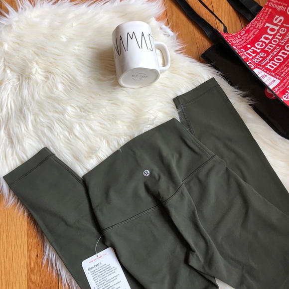 NWT Lululemon Align Pant II dark olive - Picture 5 of 5